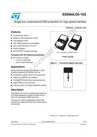 ESDAULC6-1U2 Datasheet Cover