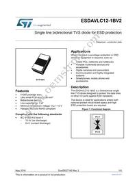 ESDAVLC12-1BV2 Datasheet Cover