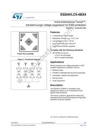 ESDAVLC5-4BX4 Datasheet Cover