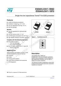 ESDAVLC6V1-1BT2 Datasheet Cover