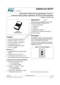 ESDAVLC8-1BT2Y Datasheet Cover