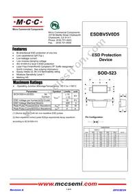 ESDBV5V0D5-TP Datasheet Cover
