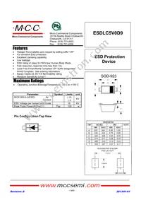 ESDLC5V0D9-TP Datasheet Cover