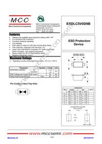 ESDLC5V0D9B-TP Datasheet Cover
