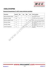 ESDLC5V0PB8-TP Datasheet Page 2