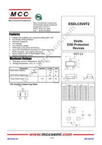 ESDLC5V0T2-TP Datasheet Cover
