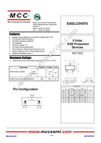 ESDLC5V0T5-TP Datasheet Cover