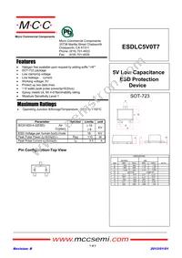 ESDLC5V0T7-TP Datasheet Cover