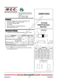 ESDN12VD3-TP Datasheet Cover