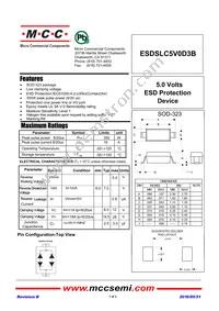 ESDSLC5V0D3B-TP Datasheet Cover