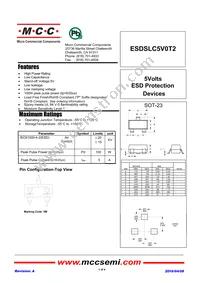 ESDSLC5V0T2-TP Datasheet Cover