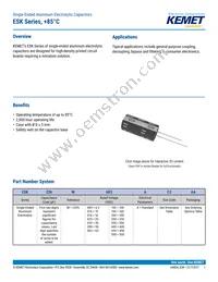 ESK476M035AC3EA Datasheet Cover