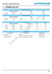 ETD44/22/15-3C97-G500 Datasheet Page 2
