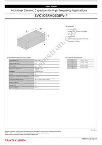 EVK105RH020BW-F Datasheet Cover