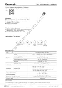 EVP-AA702W Datasheet Cover