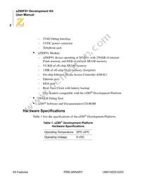 EZ80F916050MODG Datasheet Page 12