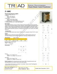 F-108U Datasheet Cover