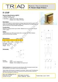 F-131P Datasheet Cover