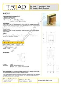 F-138P Datasheet Cover