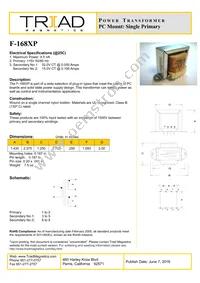 F-168XP Datasheet Cover