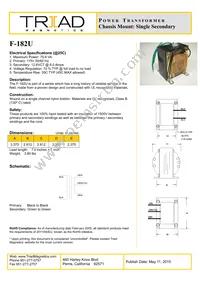 F-182U Datasheet Cover