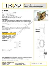 F-192X Datasheet Cover