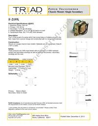 F-219X Datasheet Cover