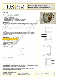 F-25X Datasheet Cover