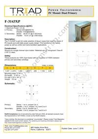 F-3143XP Datasheet Cover