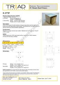 F-377P Datasheet Cover