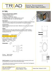 F-70X Datasheet Cover