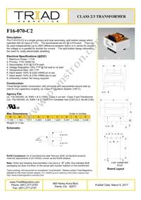 F16-070-C2 Datasheet Cover