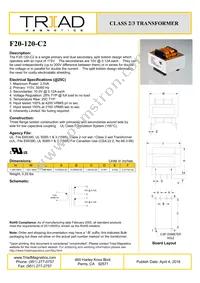 F20-120-C2 Datasheet Cover