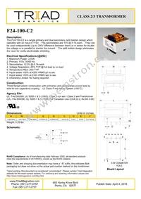 F24-100-C2 Datasheet Cover