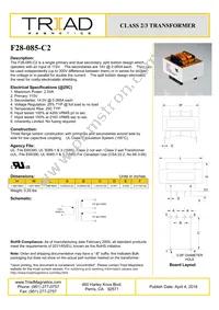 F28-085-C2 Datasheet Cover