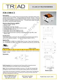 F28-1300-C2-B Datasheet Cover