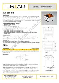 F36-550-C2 Datasheet Cover
