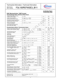 F3L150R07W2E3B11BOMA1 Datasheet Page 2