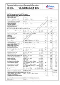 F3L400R07ME4B22BOSA1 Datasheet Page 2