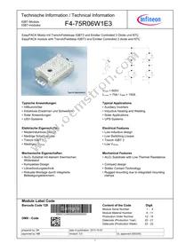 F475R06W1E3BOMA1 Datasheet Cover