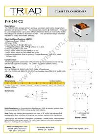 F48-250-C2 Datasheet Cover