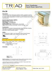 F6-20 Datasheet Cover