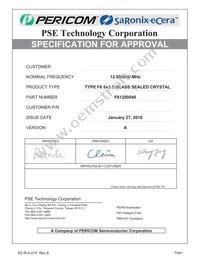 F61200046 Datasheet Cover