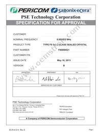 F90800021 Datasheet Cover