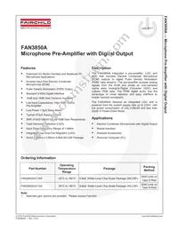FAN3850AUC19X05 Datasheet Cover
