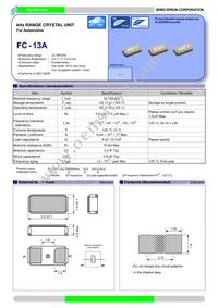 FC-13A 32.7680KA-A3 Datasheet Cover