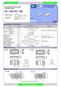 FC-13E 32.7680KC-AC3 Datasheet Cover