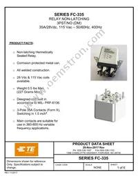 FC-335-SY9 Datasheet Cover