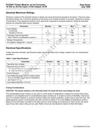 FC250A1 Datasheet Page 2