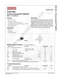 FCB11N60TM Datasheet Page 2